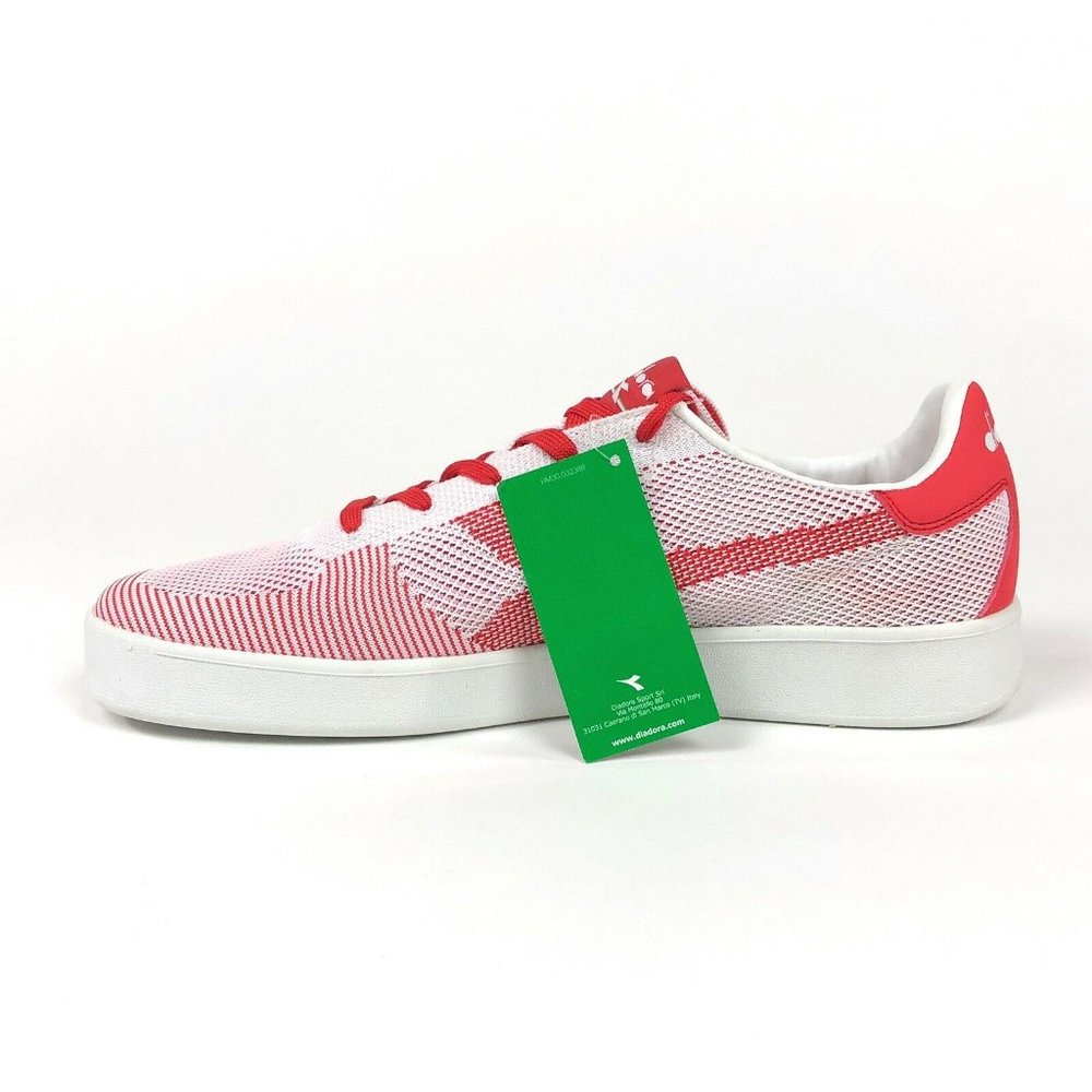 Diadora B. Elite SPW Weave Red White Low Shoes - Picture 3 of 9
